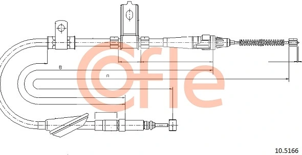  Cabo do freio de estacionamento traseiro direito Land Rover Freelander I SUV (L314) (1997 - 2006) I