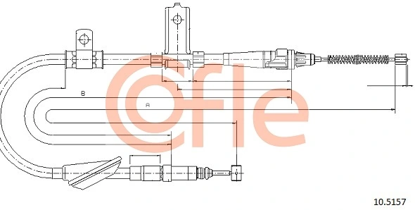  Cabo do freio de estacionamento traseiro esquerdo Land Rover Freelander I SUV (L314) (1997 - 2006) I