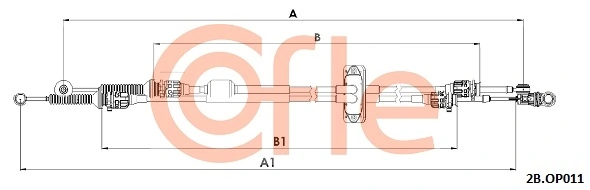 Cabo de mudança duplo Fiat/Alfa/Lancia 6000618599
