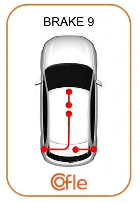 1440125280 Fiat/Alfa/Lancia Cabo traseiro direito/esquerdo do freio de estacionamento
