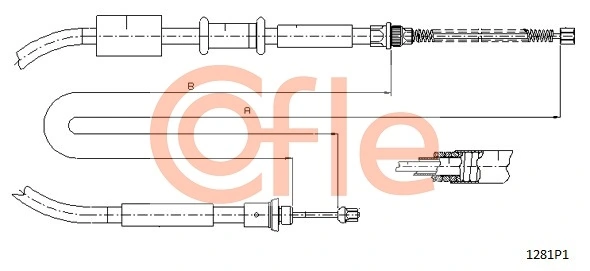 Compre 202002 Beca Cables Cabo do freio de estacionamento traseiro direito