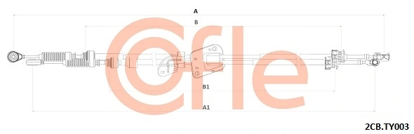 Cabo de mudança duplo para Toyota Corolla R10