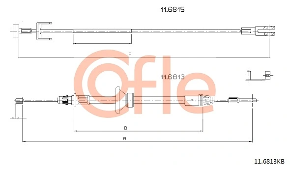 Compre 93168971 Peugeot/Citroen Cabo do freio de estacionamento dianteiro