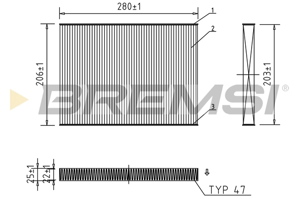 Filtro de salão para Volkswagen Polo 6N1