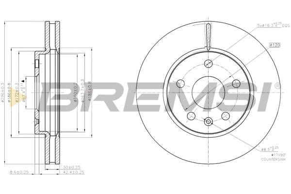 Disco do freio dianteiro para Renault Master T