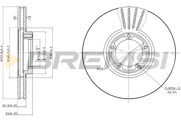 Disco do freio dianteiro para Ford Transit T