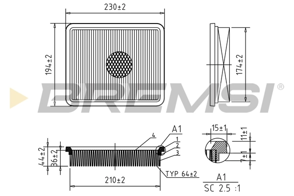 Filtro de ar para Mazda 323 BF