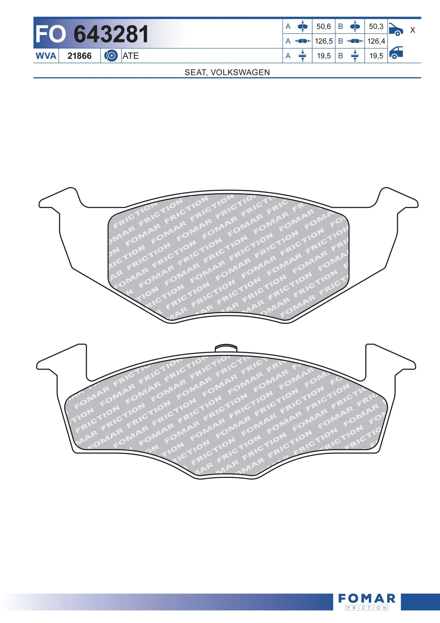 DP85003 Brembo Sapatas do freio dianteiras de disco
