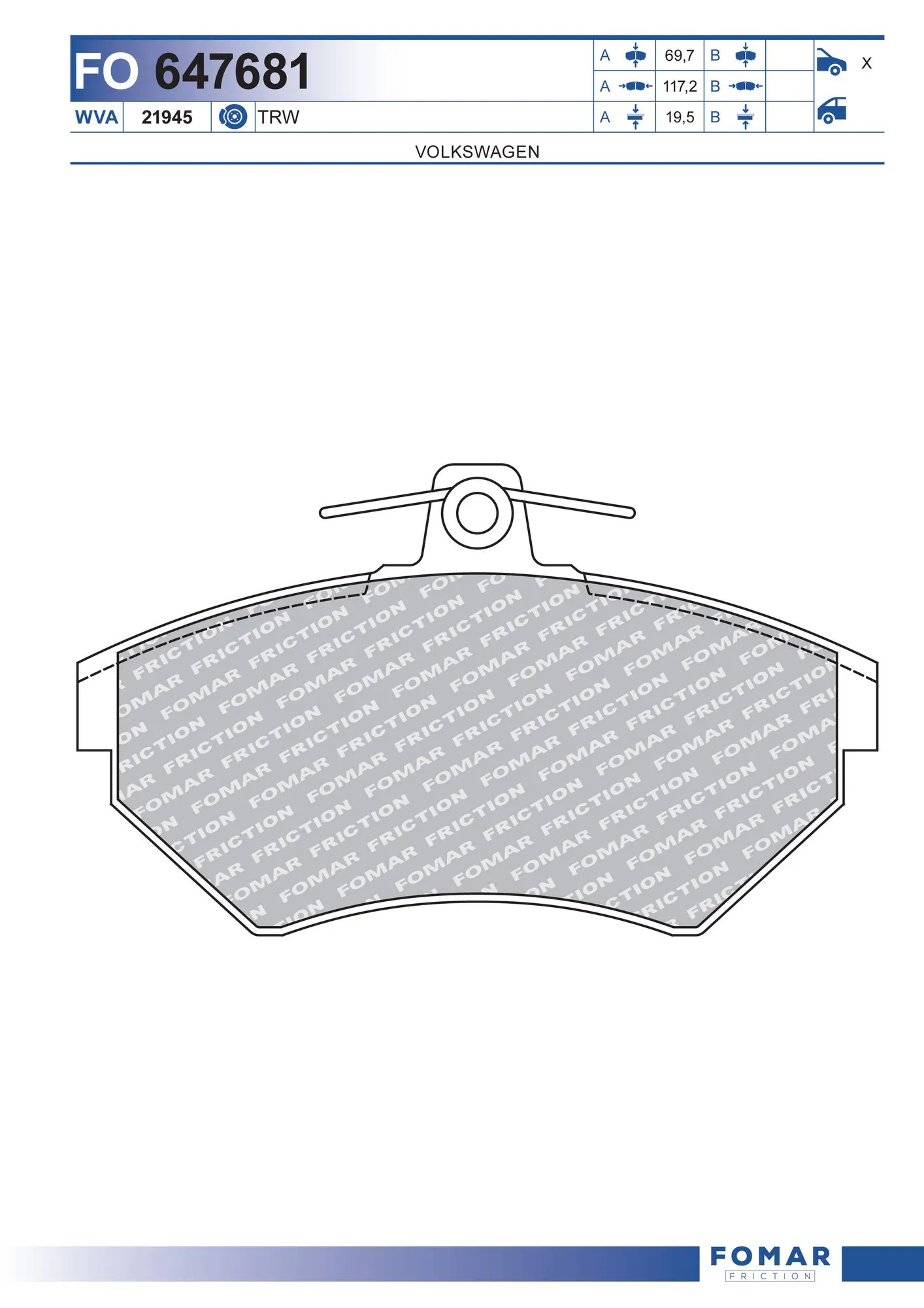 Compre DP85015 Brembo Sapatas do freio dianteiras de disco