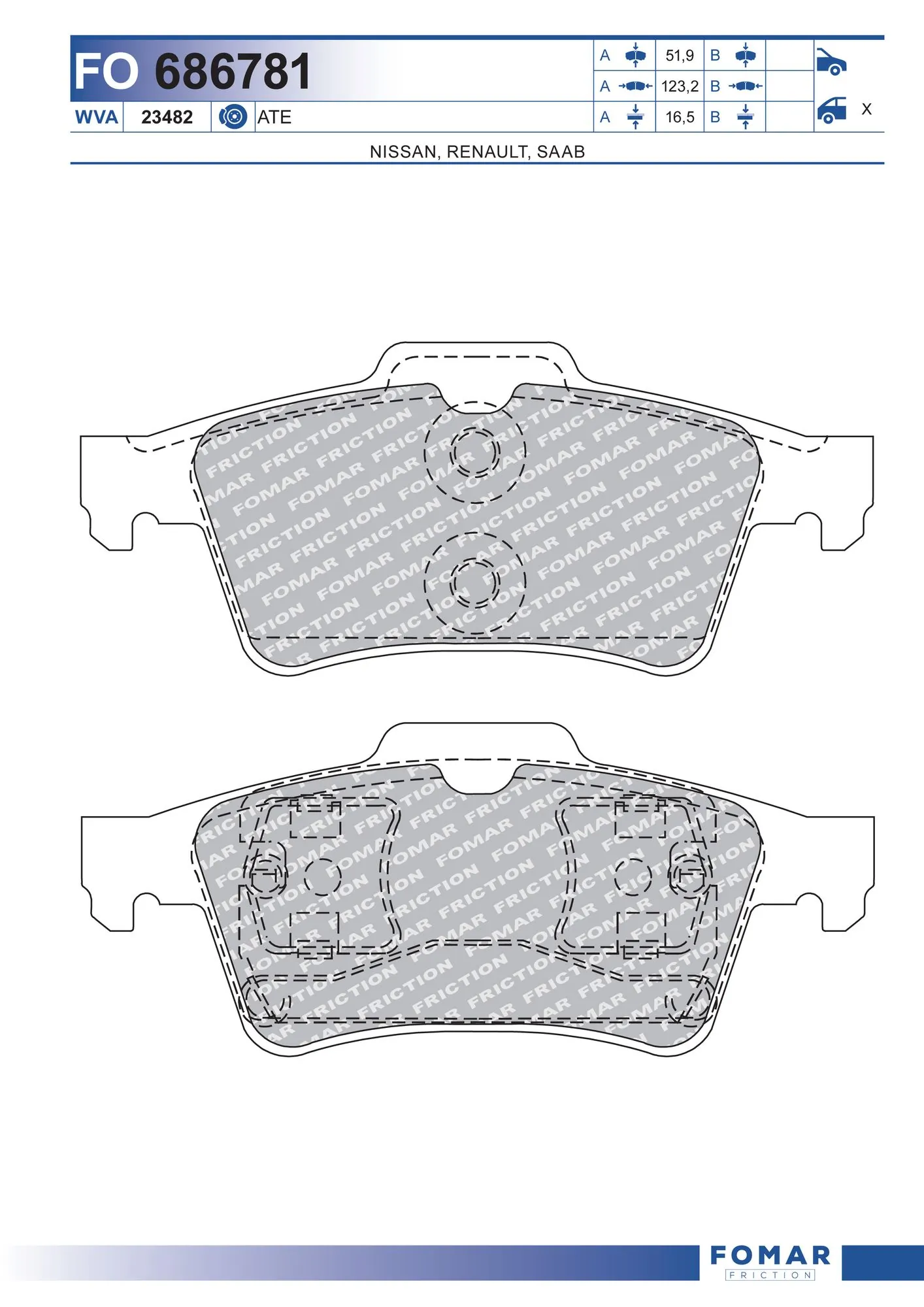 Sapatas do freio traseiras de disco Brembo DP68032
