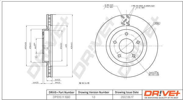 Disco do freio dianteiro para Mitsubishi Eclipse GK, GL