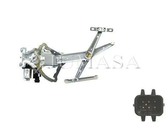 Mecanismo de acionamento de vidro da porta dianteira esquerda para Opel Corsa C F08, F68