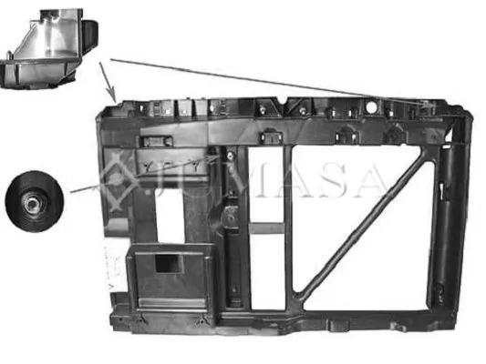 Suporte do radiador montado (painel de montagem de fixação das luzes) para Citroen C2  JM
