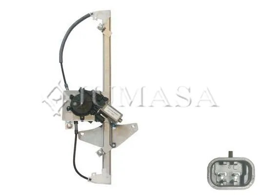 Mecanismo de acionamento de vidro da porta dianteira direita Peugeot 208 CA, CC