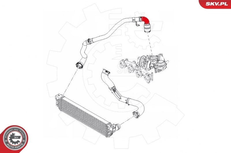 Compre 24SKV965 SKV Mangueira (cano derivado) de intercooler