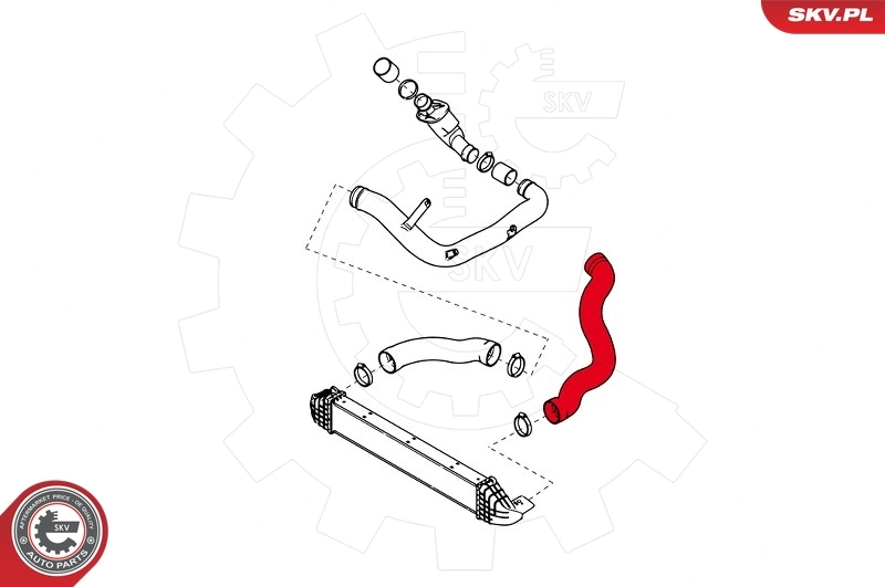 Mangueira (cano derivado) de intercooler SKV 24SKV865 preço, a partir de 39,53 USD