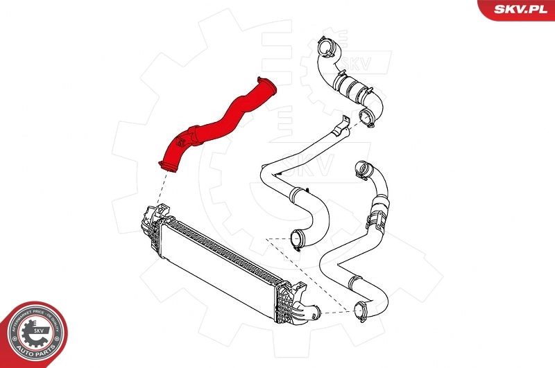 Mangueira (cano derivado) de intercooler SKV 43SKV041 preço, a partir de 51,44 USD