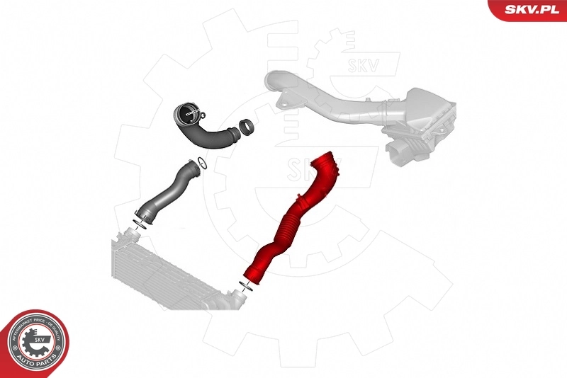 Mangueira (cano derivado) de intercooler 43SKV326 SKV