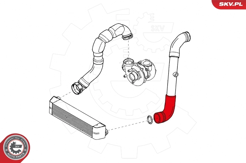 Compre 24SKV546 SKV Mangueira (cano derivado) de intercooler