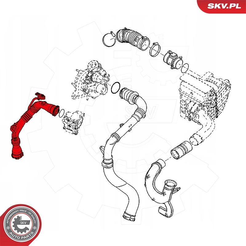 Compre 24SKV510 SKV Mangueira (cano derivado) de intercooler