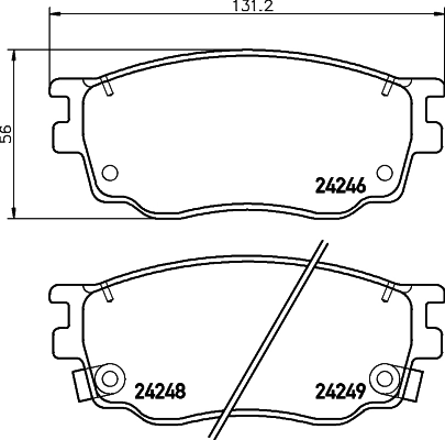  Sapatas do freio dianteiras de disco Mazda 323 F VI hatchback (BJ) (1998 - 2003) F VI