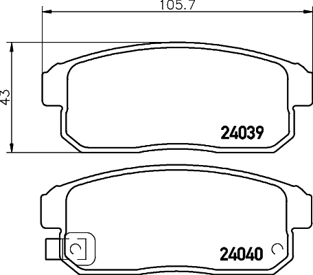  Sapatas do freio traseiras de disco Suzuki Ignis I hatchback (FH) (2000 - 2005) I