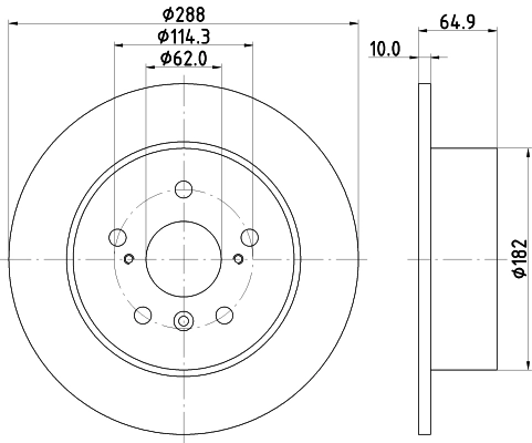 Disco do freio traseiro para Toyota Camry IV V20