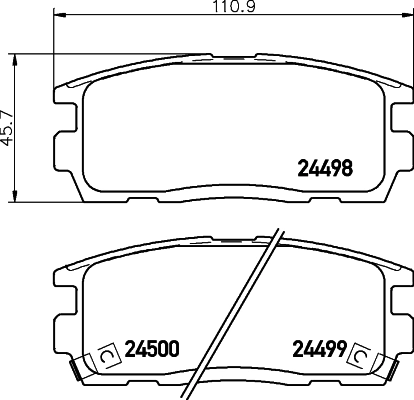 Compre 5580078J00 Suzuki Sapatas do freio traseiras de disco