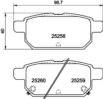 Sapatas do freio traseiras de disco para Suzuki Vitara  LY
