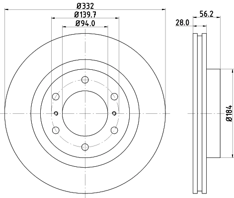  Disco do freio dianteiro Mitsubishi Pajero IV SHORT SUV (V80) (2006 - 2013) IV SHORT