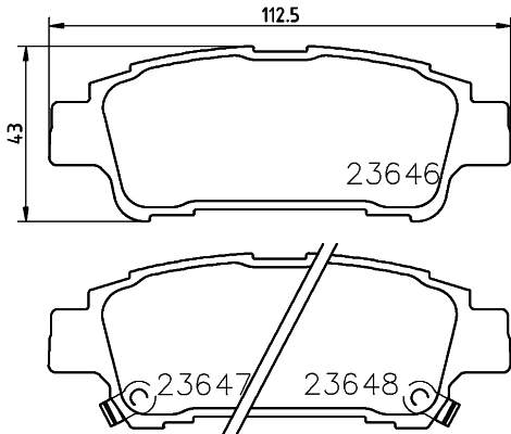 Sapatas do freio traseiras de disco para Toyota Avensis Verso LCM