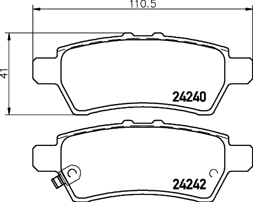 Sapatas do freio traseiras de disco para Nissan Pathfinder  R51M