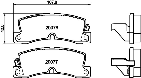  Sapatas do freio traseiras de disco Toyota Corolla liftback (E8) (1983 - 1988) 