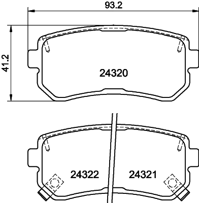 Compre Sapatas do freio traseiras de disco Hyundai Accent 3