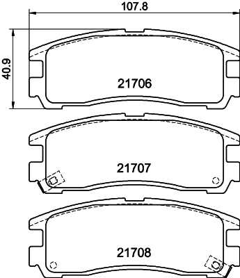  Sapatas do freio traseiras de disco Mitsubishi Galant VII hatchback (E5A, E7A, E8A) (1992 - 1996) VII