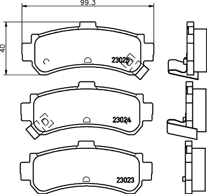 DP23008 Brembo Sapatas do freio dianteiras de disco