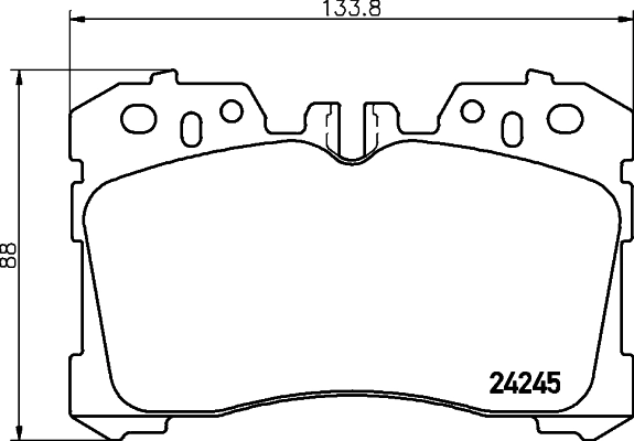  Sapatas do freio dianteiras de disco Lexus LS 600H/600HL sedan (UVF4) (2007 - 2026) 600H/600HL