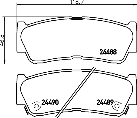Sapatas do freio traseiras de disco Hyundai H-1 STAREX Starex A1