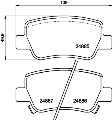  Sapatas do freio traseiras de disco Toyota Avensis III sedan (T27) (2008 - 2018) III
