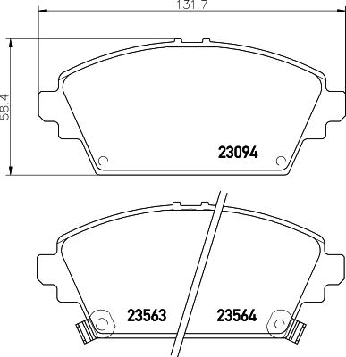 Sapatas do freio dianteiras de disco para Honda Accord VI CG