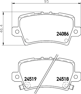 Compre Sapatas do freio traseiras de disco Honda Civic 