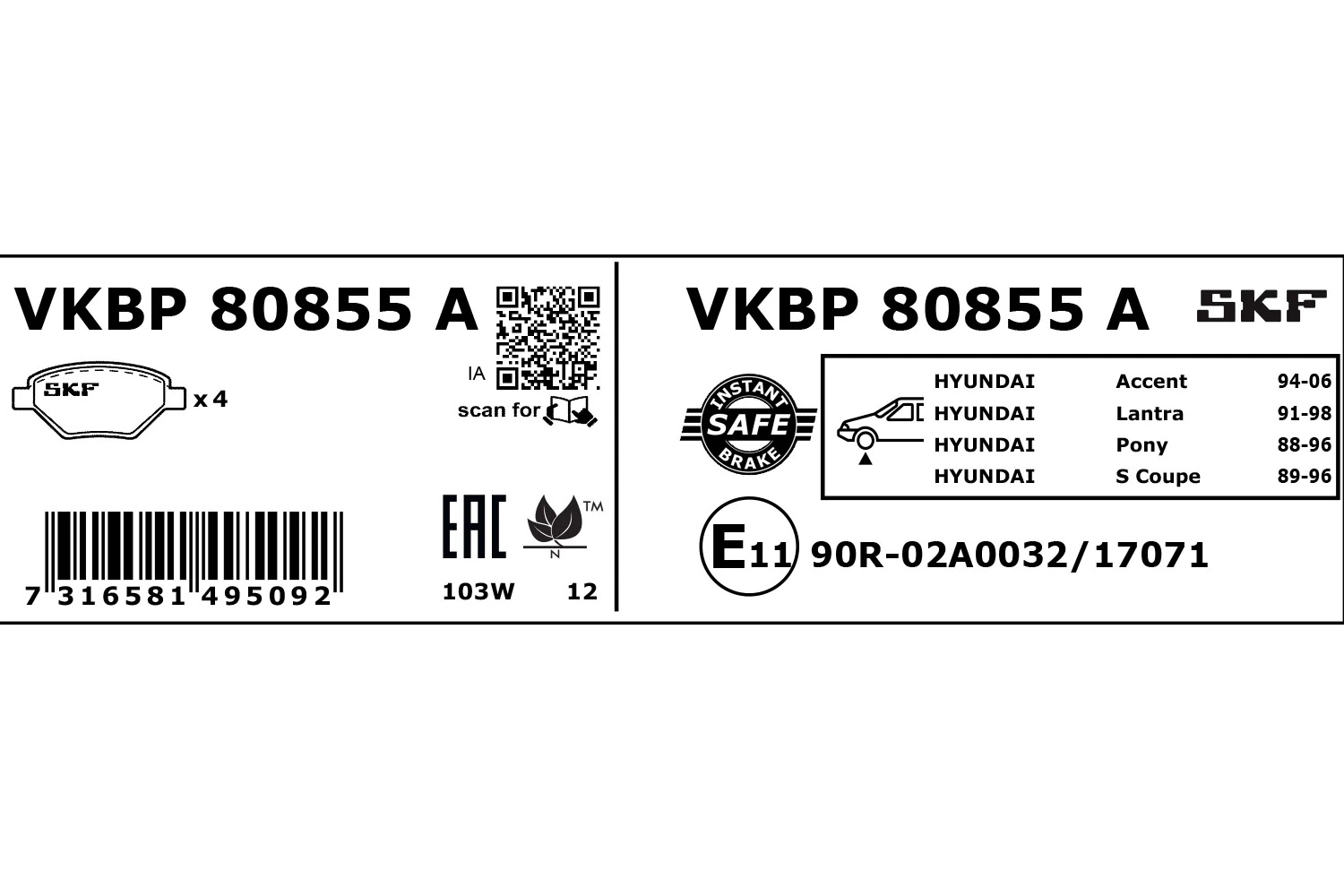 VKBP80855A SKF