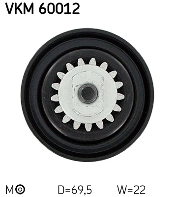 VKM60012 SKF Rolo de reguladora de tensão da correia de transmissão