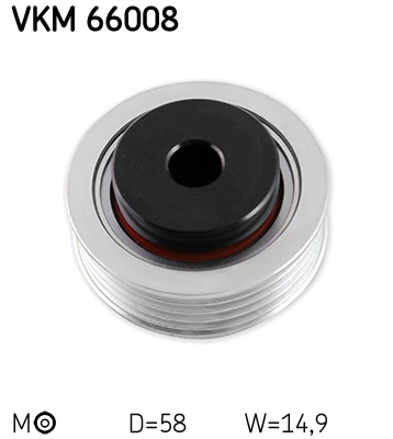 VKM66008 SKF Rolo de reguladora de tensão da correia de transmissão