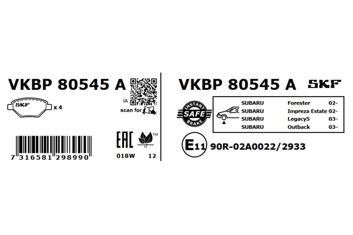 VKBP80545A SKF