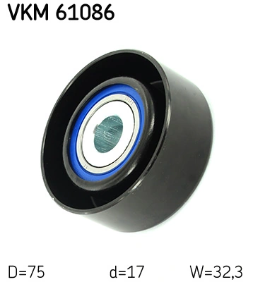 VKM61086 SKF Rolo de reguladora de tensão da correia de transmissão