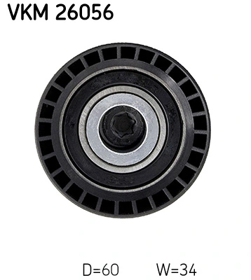 VKM26056 SKF Rolo parasita da correia do mecanismo de distribuição de gás