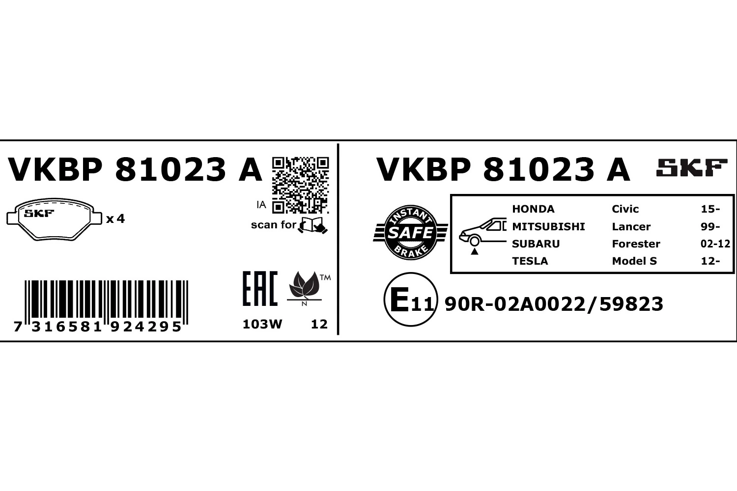 VKBP81023A SKF