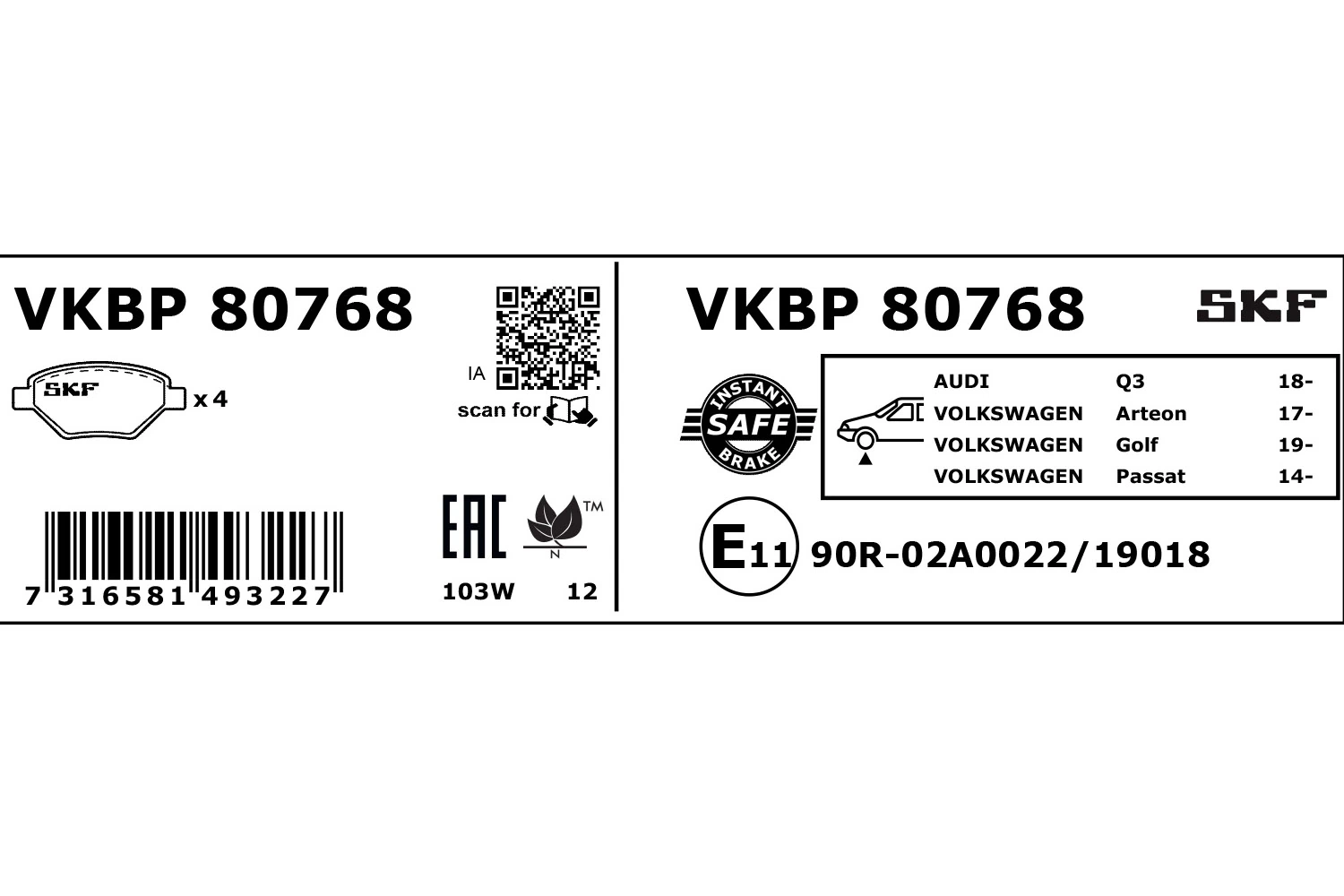 VKBP80768 SKF