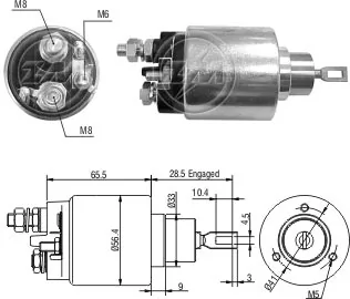 0331303100 Bosch Relê retrator do motor de arranco